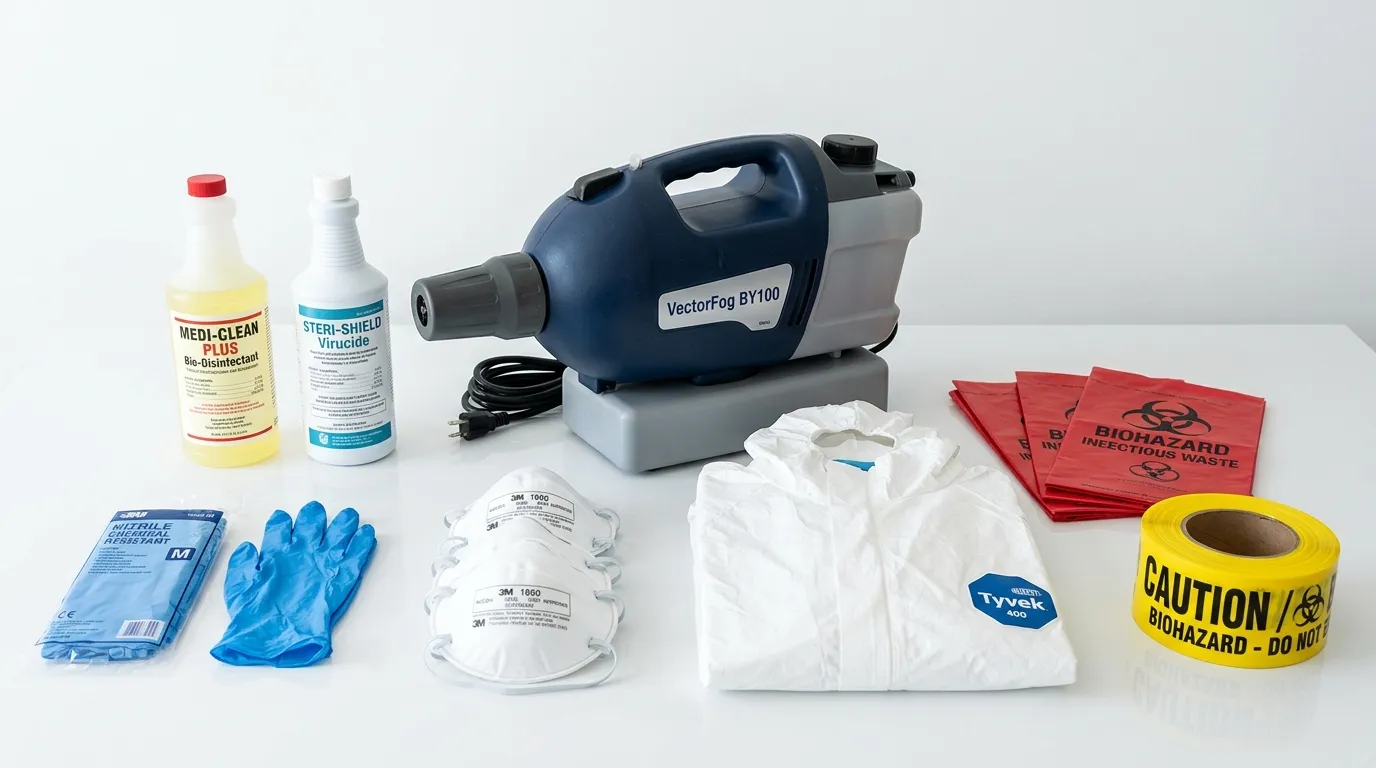 Professional biohazard remediation crew working in Fairfield